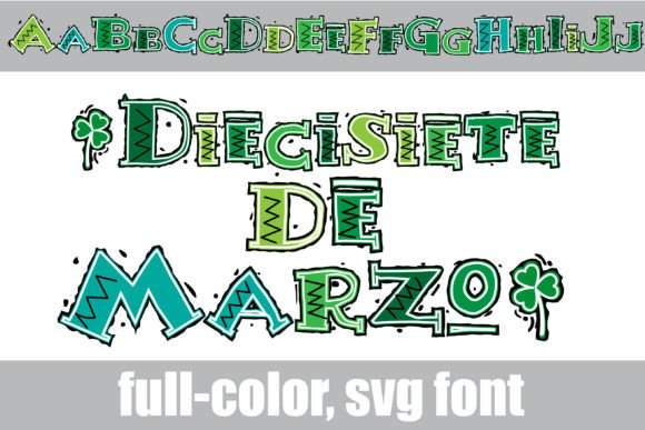 Diecisiete De Marzo: Vibrant Typography for Festive Designs