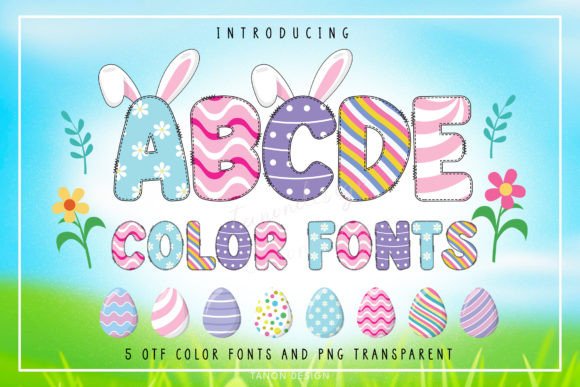 Elevate Your Designs: The Easter Egg 5 Color Font Bundle