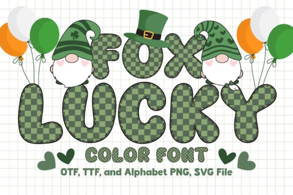 Fox Lucky: A Festive Green Plaid Font for Creative Projects