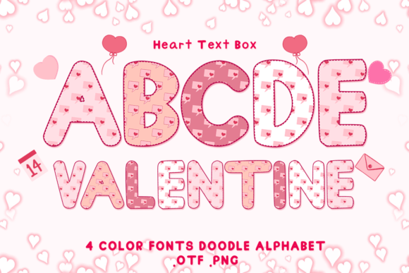 Heart Text Box: Adorable Color Fonts for Creative Design