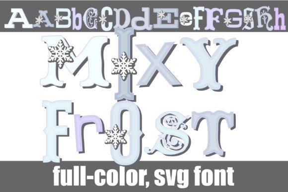Mixy Frost: Elevating Winter Design with Colorful Typography