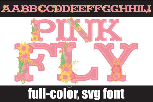 Pinkfly: Elevate Designs with Floral SVG Typography