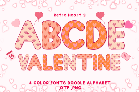 Retro Heart 3: A Colorful Font for Modern Design