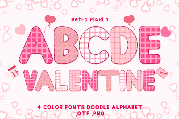 Retro Plaid 1: Adorable Color Fonts for Creative Design