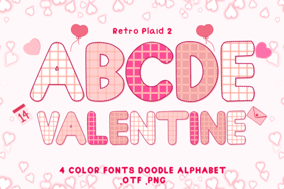Retro Plaid 2: Adorable Color Fonts for Creative Design