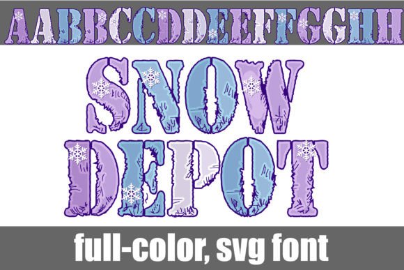 Snow Depot: Elevating Winter Designs with Stenciled Serif Typography