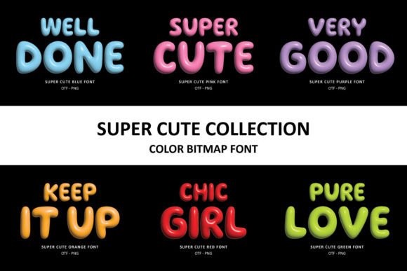 Super Cute Collection: 7 Eye-Catching Fonts for Creative Design
