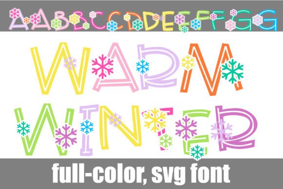 Warm Winter: Elevate Your Designs with a Whimsical Color Font