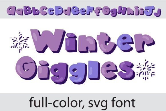 Winter Giggles: A Playful 3D Font for Whimsical Design