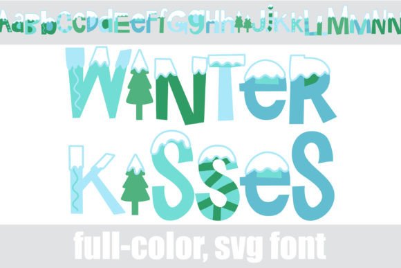 Winter Kisses: Elevate Designs with Whimsical SVG Typography