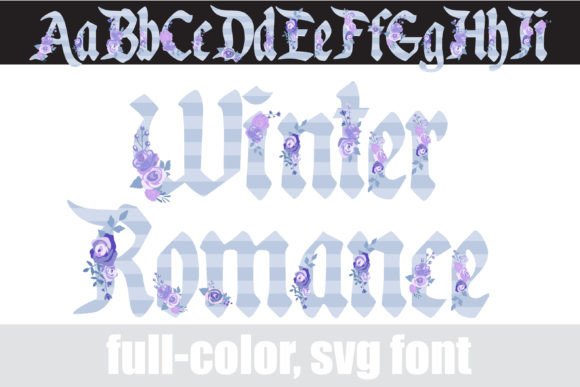 Winter Romance: A Floral SVG Font for Modern Design